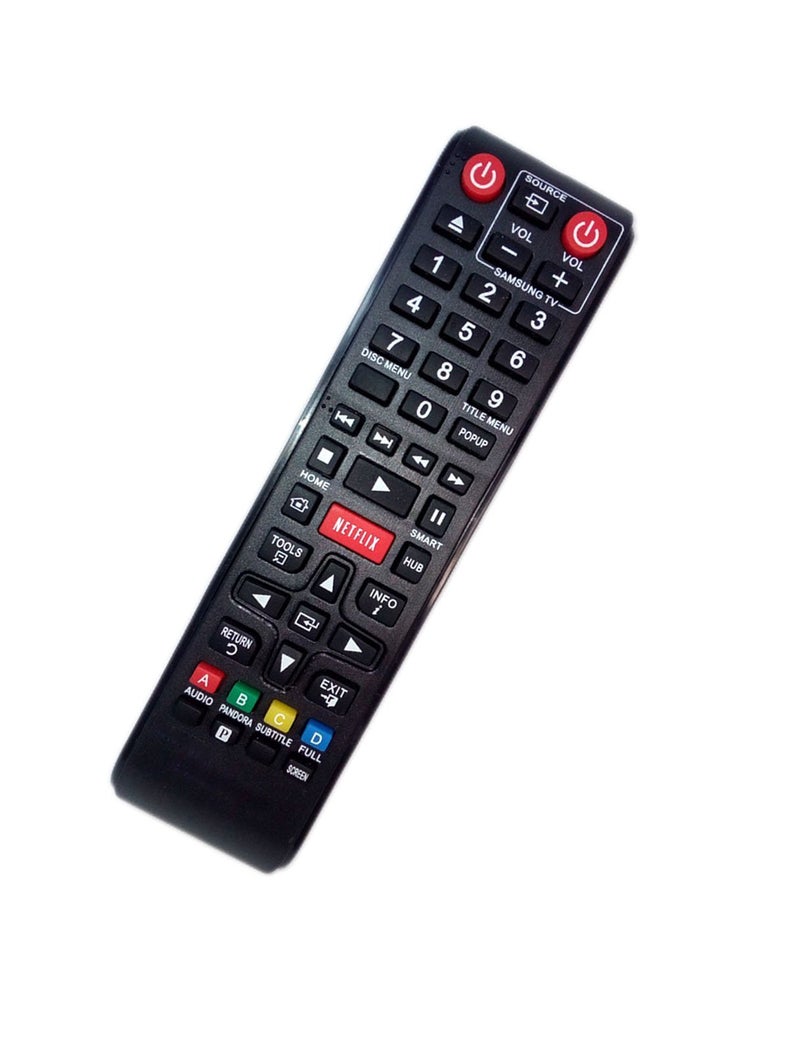 JustFine Replaced Remote Control Compatible for Samsung BD-E5900/ZA AK5900167A BDEM57 BD-F5900 BD-F7500/XU BD Blu-Ray DVD Disc Player - Image 1